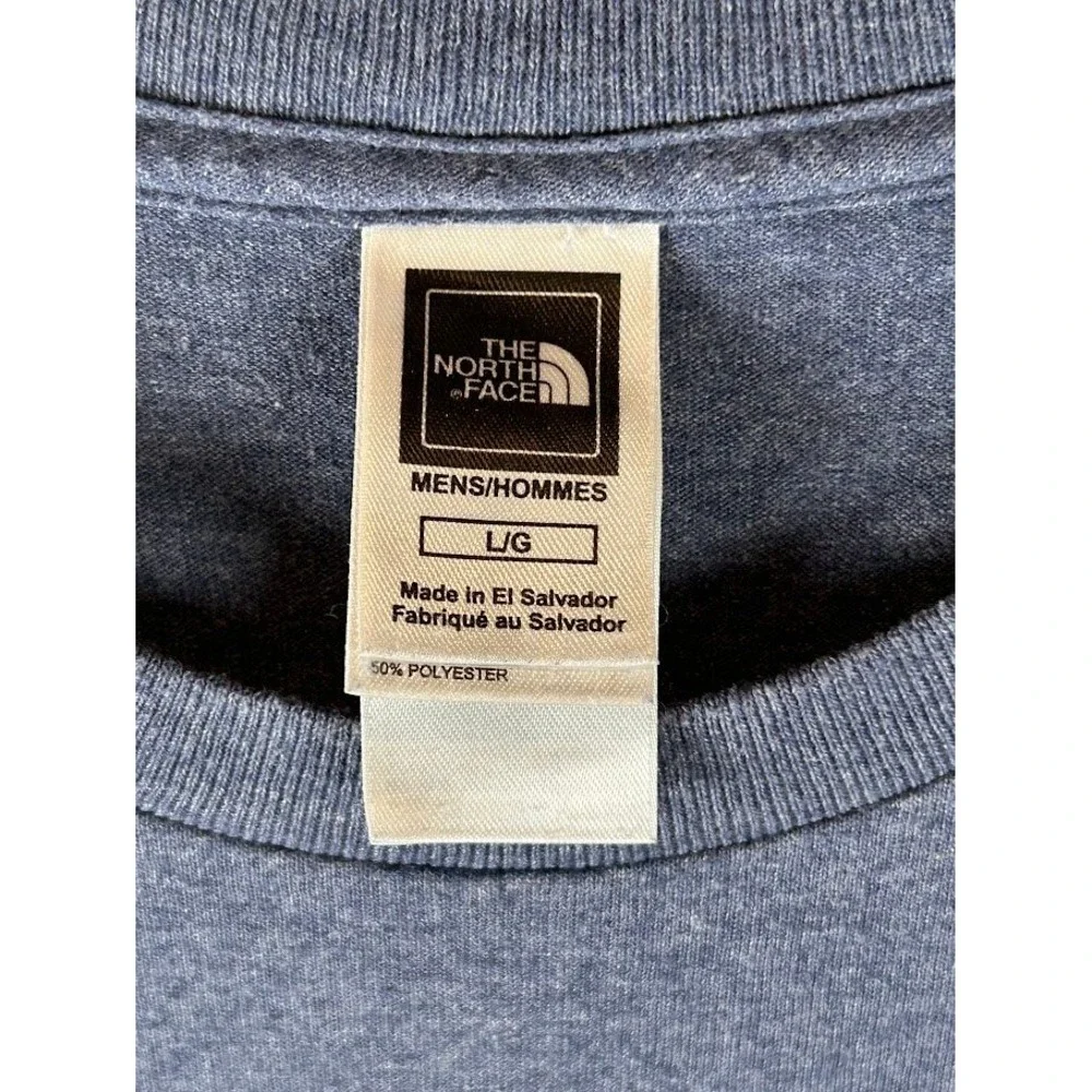 The North Face‎ Mens Blue Heathered Graphic Logo Short Sleeve T-Shirt Large L/G